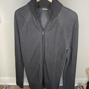 Express Ribbed Zip Sweater (XS)